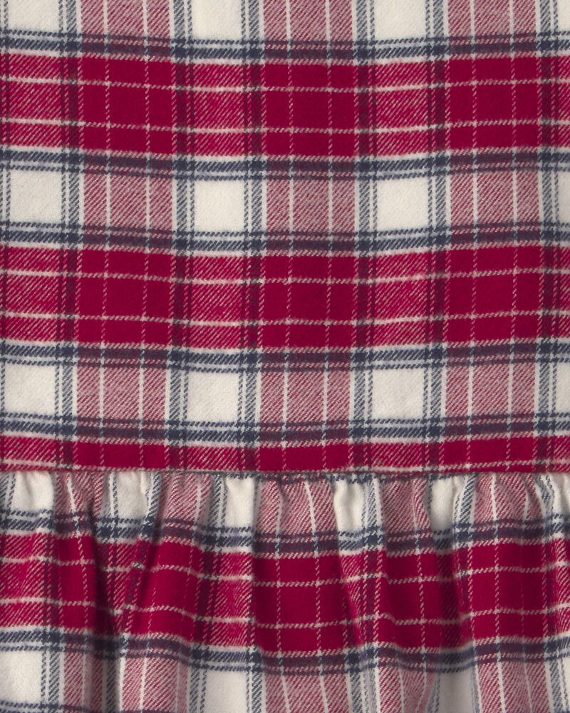 Toute-petit fille - Ensemble 2 pi&egrave;ces chasuble en flanelle de coton biologique, image 4 sur 6 diapositives