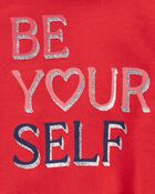 Toddler Girl "Be Yourself" Crewneck , image 2 of 2 slides