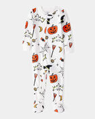 Toddler 1-Piece Halloween 100% Snug Fit Cotton Footie Pyjamas, image 1 of 3 slides
