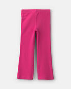 Toute-petite fille - Legging extensible en tissu c&ocirc;tel&eacute; &agrave; jambe &eacute;vas&eacute;e - Rose, image 2 sur 3 diapositives