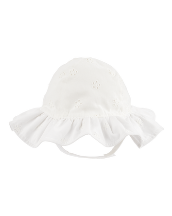 Baby Eyelet Sun Hat - Cream, 