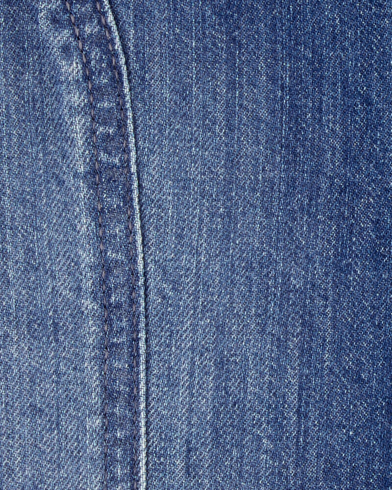 Kid Iconic Denim Button-Down Vest - Blue, image 2 of 3 slides