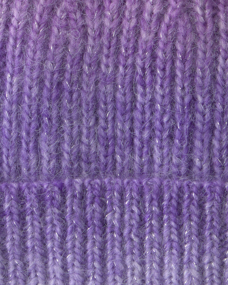 Tout-petit fille - Tuque &agrave; pompon Lurex Kombi - Mauve, image 3 sur 3 diapositives