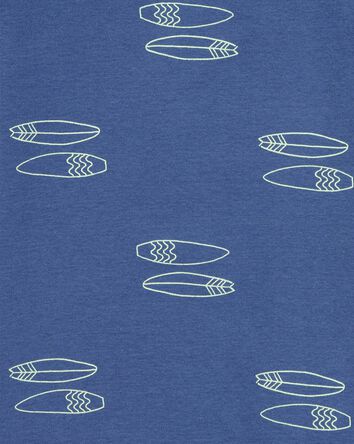 Kid 4-Piece Shark Surfboard 100% Snug Fit Cotton Pyjamas, 