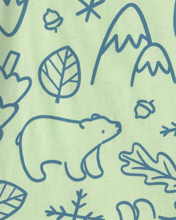 Tout-petit gar&ccedil;on &ndash; T-shirt manches longues &agrave; th&egrave;me hiver &ndash; Vert/Bleu, 