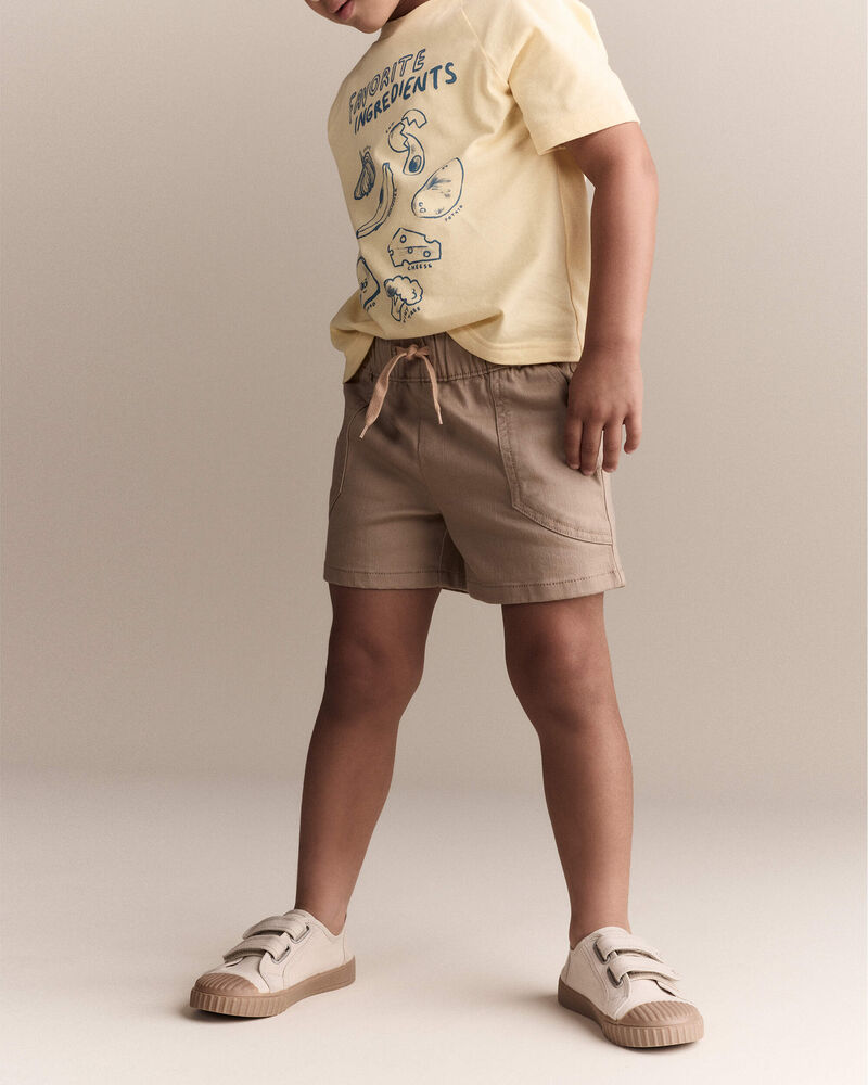Toddler Boy Standard Short with Pockets - Khaki, image 3 of 7 slides