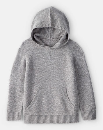 Boys Sweater Knit Hoodie - Grey, 