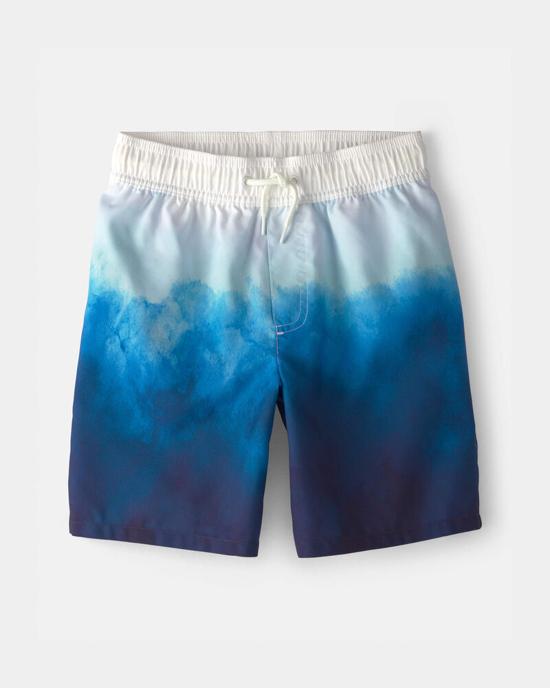 Boys Ombre Swim Trunks - White/Blue, image 1 of 4 slides