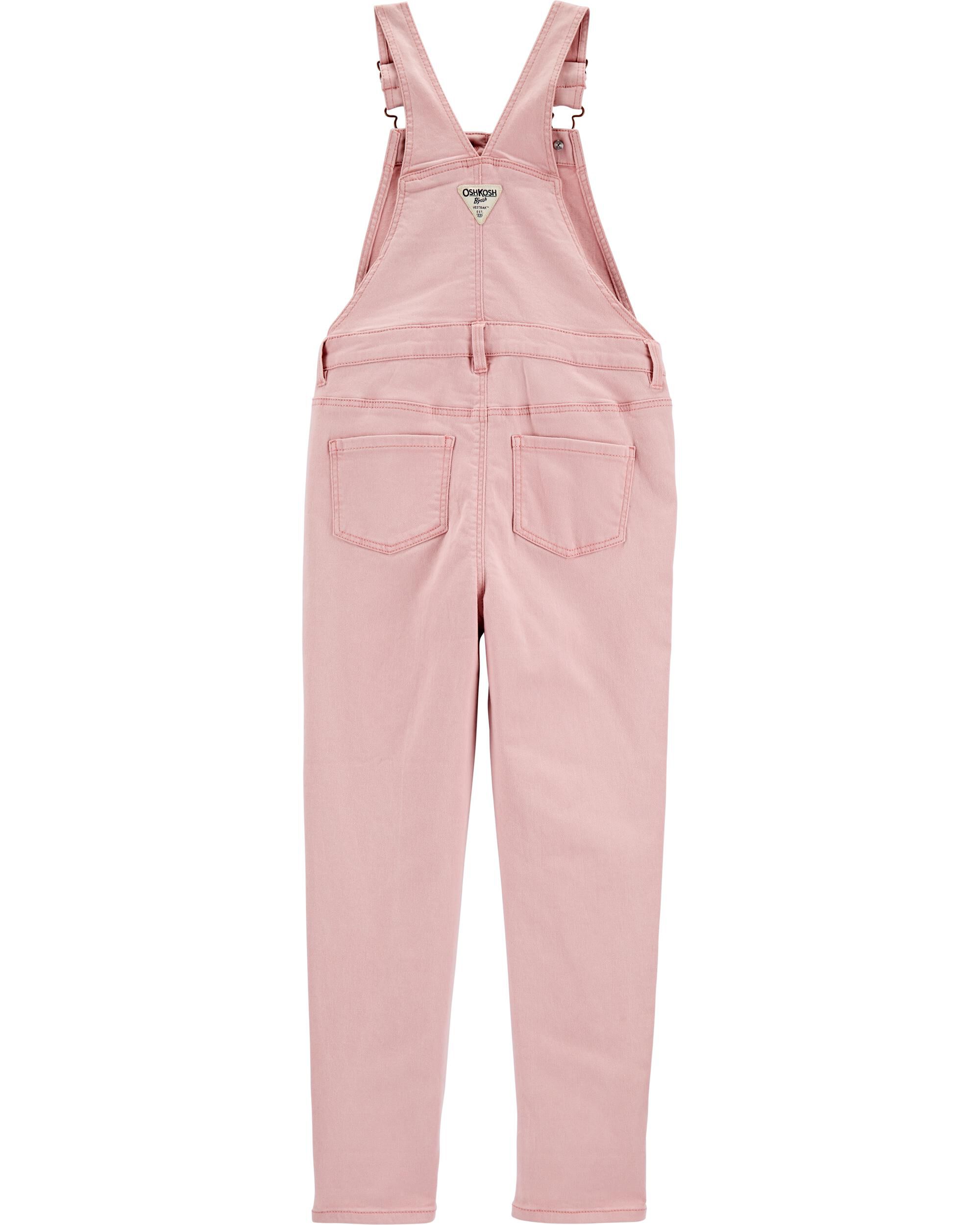 pink jean overalls