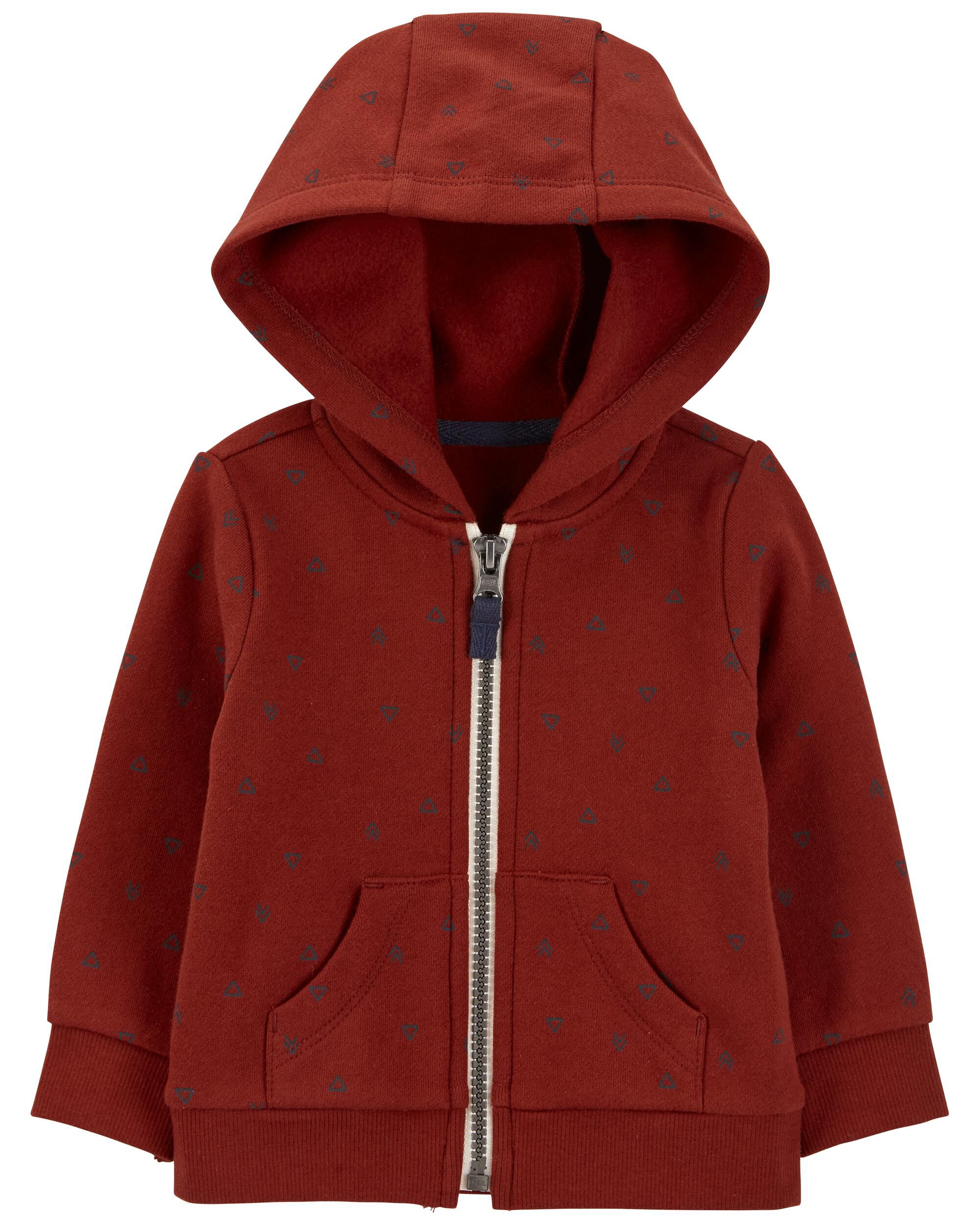 Red Zip Up Fleece Hoodie Carter s Oshkosh Canada