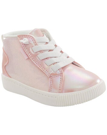 Kid Metallic High-Top Sneakers, 