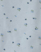 B&eacute;b&eacute; fille - Emballage 4 cache-couches manches longues &agrave; motif floral et bleuet - Bleu, image 5 sur 5 diapositives