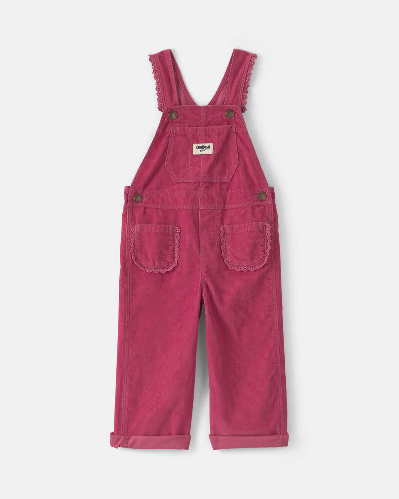Toddler Girl Corduroy Overalls - Purple, image 1 of 4 slides