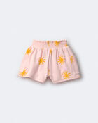 Tout-petit fille - Short ample avec poches &agrave; imprim&eacute; Rayon de soleil - Rose, image 6 sur 7 diapositives