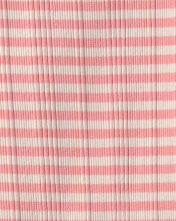Filles - T-shirt c&ocirc;tel&eacute; &agrave; rayures - Rose, 