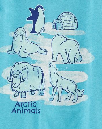 T-shirt à imprimé d’animaux arctiques, 