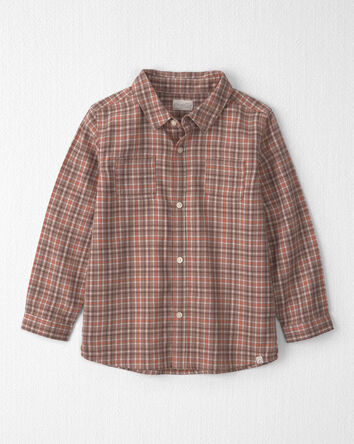 Gar&ccedil;ons - Chemise boutonn&eacute;e en flanelle de coton biologique, 
