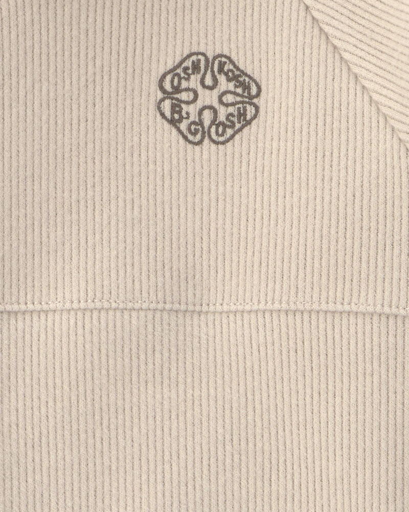 Tout-petit gar&ccedil;on &ndash; Haut manches longues &agrave; capuchon &ndash; Beige, image 2 sur 2 diapositives
