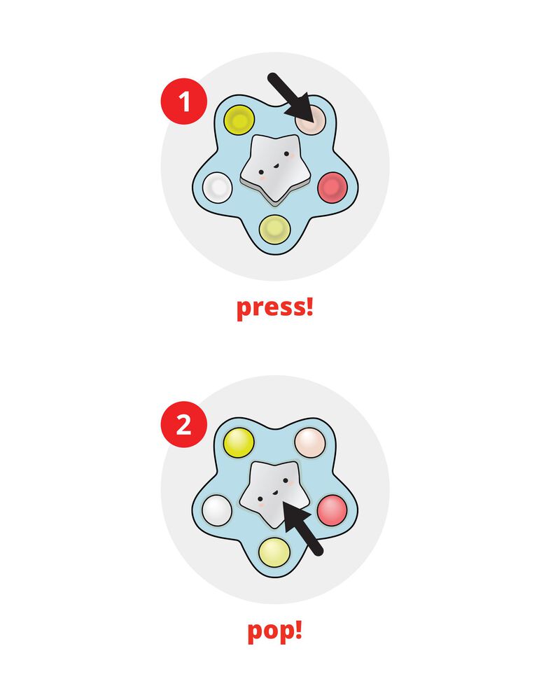 Baby Silver Lining Cloud Pop Star Baby Sensory Toy, image 4 of 5 slides