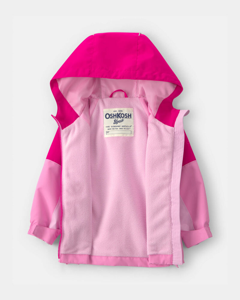 Baby Girl Midweight Fleece Lined Jacket- Fushia , image 2 of 3 slides