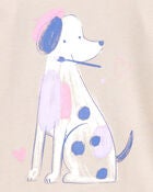 Toddler Dog-Print Long-Sleeve Tee - Brown, image 2 of 3 slides