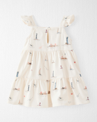 Baby Organic Cotton Coastal-Print Dress, image 2 of 5 slides