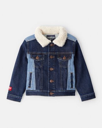 Tout-petit - Veste en denim Sherpa - Bleu, 