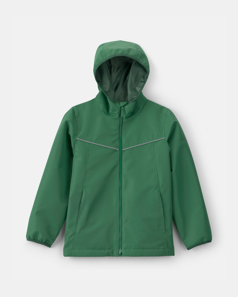 Boys Solid Midweight Fleece Lined Jacket- Green , image 1 of 3 slides