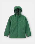 Boys Solid Midweight Fleece Lined Jacket- Green , image 1 of 3 slides