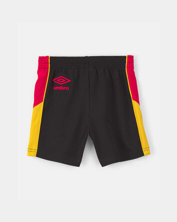 Toddler Umbro Spain Mesh Soccer Shorts - Red/Yellow/Black, 