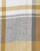 Kid Plaid Cotton Long-Sleeve Button-Down Shirt - Plaid, image 2 of 3 slides