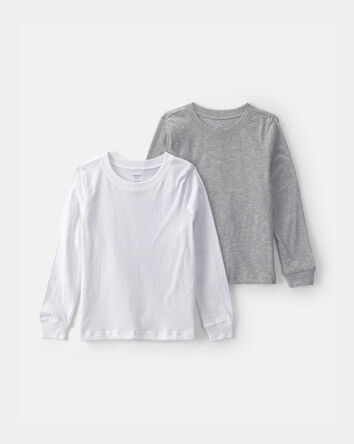 Gar&ccedil;ons - Emballage 2 camisoles manches longues - Gris/Blanc, 