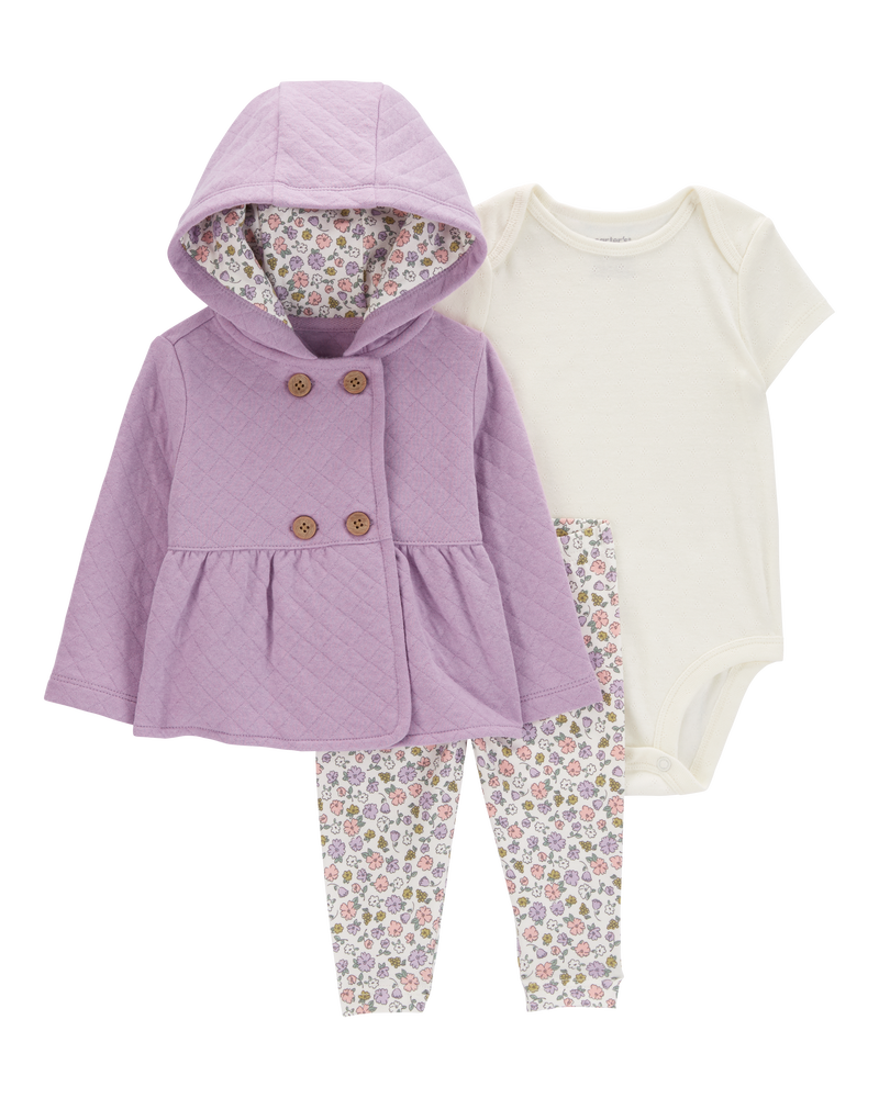 Baby Girls Baby 3 Piece Floral Little Jacket Set 12M Carter s