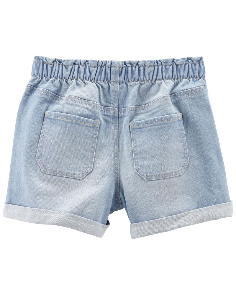 Paperbag Denim Shorts, image 2 of 2 slides