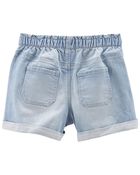 Paperbag Denim Shorts, image 2 of 2 slides