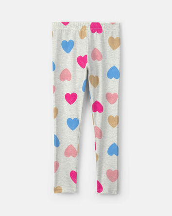 Filles - Legging extensible &agrave; motif c&oelig;ur, 
