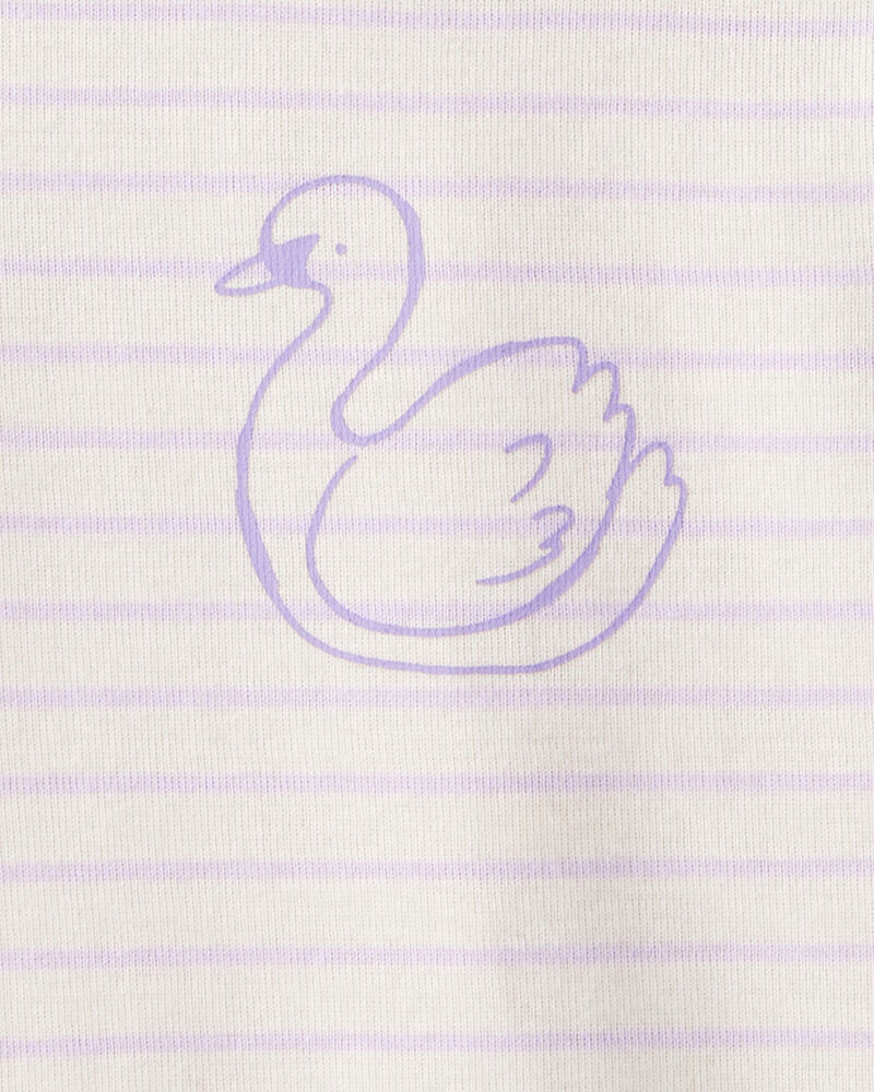 Baby Girl 5-Pack Swan Multipack Bodysuits - Purple/Blue, image 6 of 7 slides