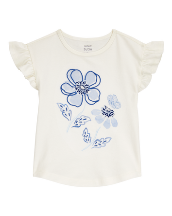 Baby Short-Sleeve Fashion Top - White, 