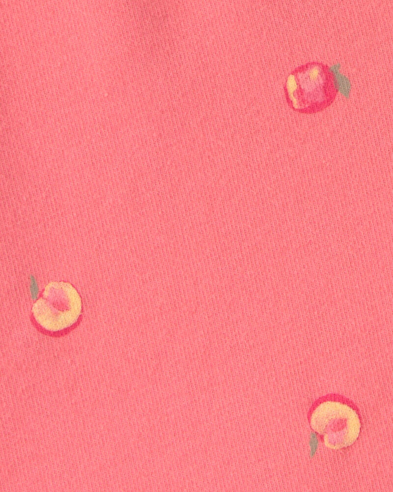 Baby Girl Peach Bike Shorts - Coral, image 3 of 4 slides