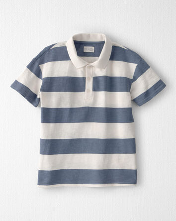 Boys Striped Collared Shirt Made with Organic Cotton, 