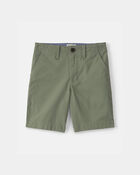 Gar&ccedil;ons - Short sans plis en serg&eacute; - Vert, image 1 sur 3 diapositives
