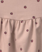 Toute-petit fille - Robe en jersey bouclette de coton biologique &agrave; motif pomme, image 3 sur 4 diapositives