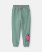 Girls Disney&copy; Minnie Mouse Fleece Joggers - Green, image 1 of 4 slides