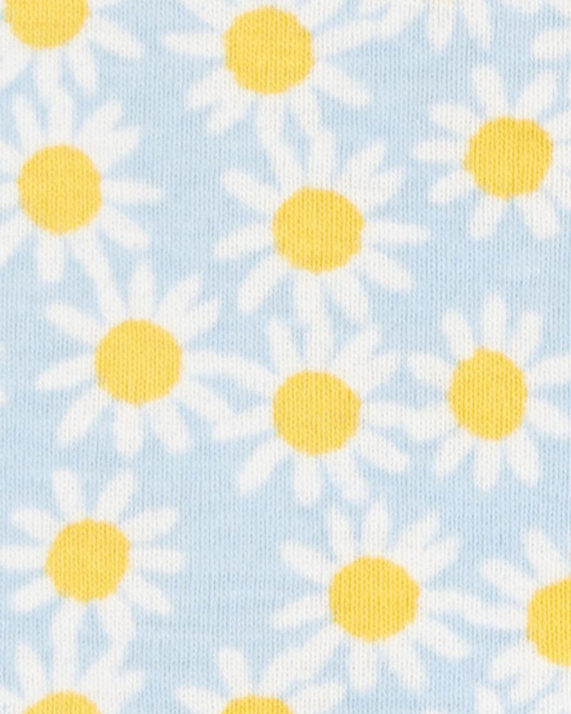 Baby Daisy Floral Snug Fit Cotton 1-Piece Pyjamas, image 2 of 4 slides