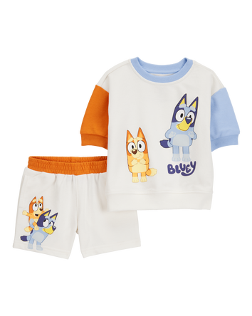 Toddler 2-Piece Bluey French Terry Outfit Set, 