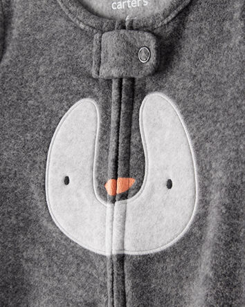 Baby Penguin Loose Fit Sleeper - Grey, 