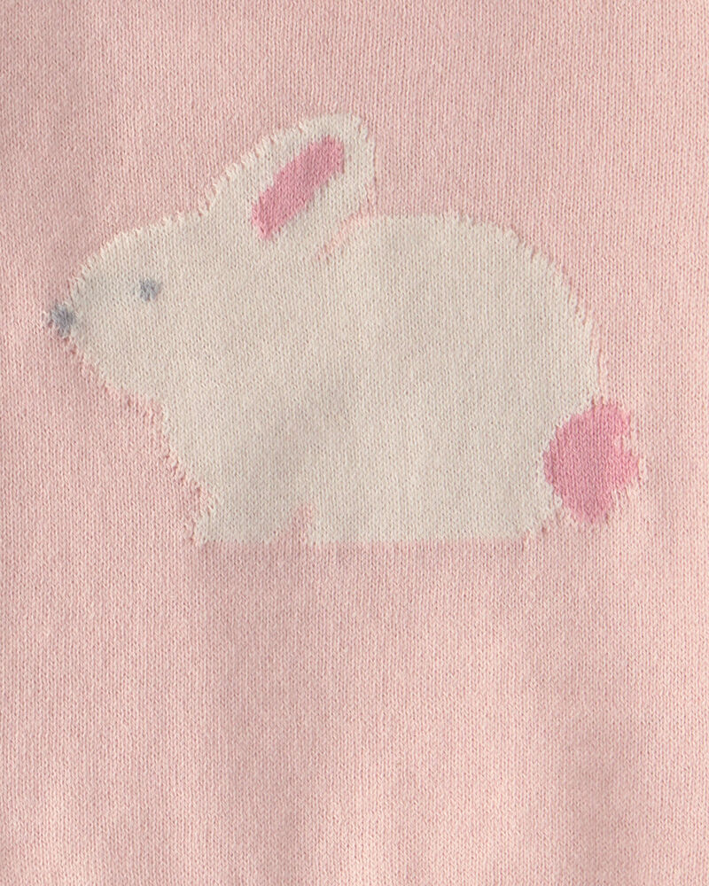 B&eacute;b&eacute; fille - Ensemble 2 pi&egrave;ces haut &agrave; manches courtes et short &agrave; motif lapin - Rose, image 2 sur 2 diapositives