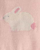 B&eacute;b&eacute; fille - Ensemble 2 pi&egrave;ces haut &agrave; manches courtes et short &agrave; motif lapin - Rose, image 2 sur 2 diapositives