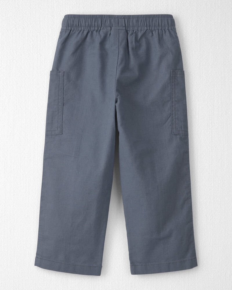 Toddler Boy Linen Pants Made with Organic Cotton, image 2 of 5 slides