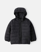 Toddler Boy Midweight Packable Puffer - Black, image 1 of 4 slides